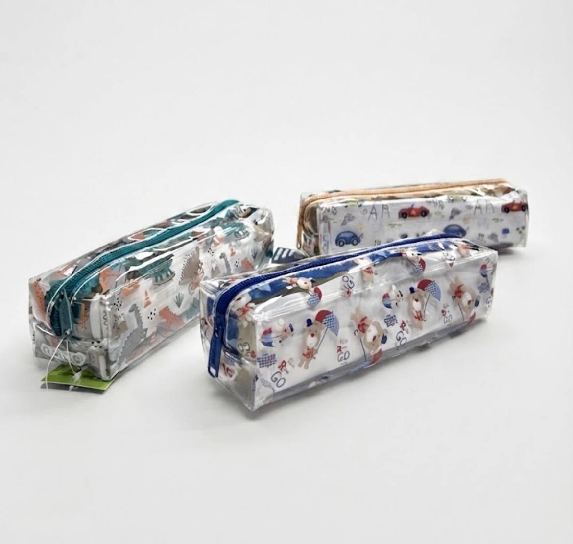 Trousse transparente a motif Garçon Cristal CR-1212