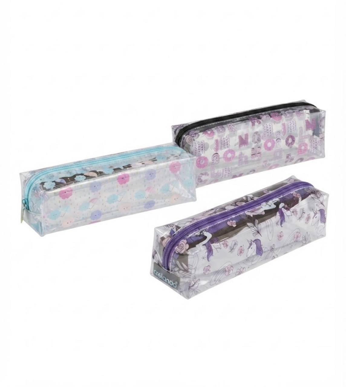 Trousse transparente a motif Fillette Cristal CR-1212