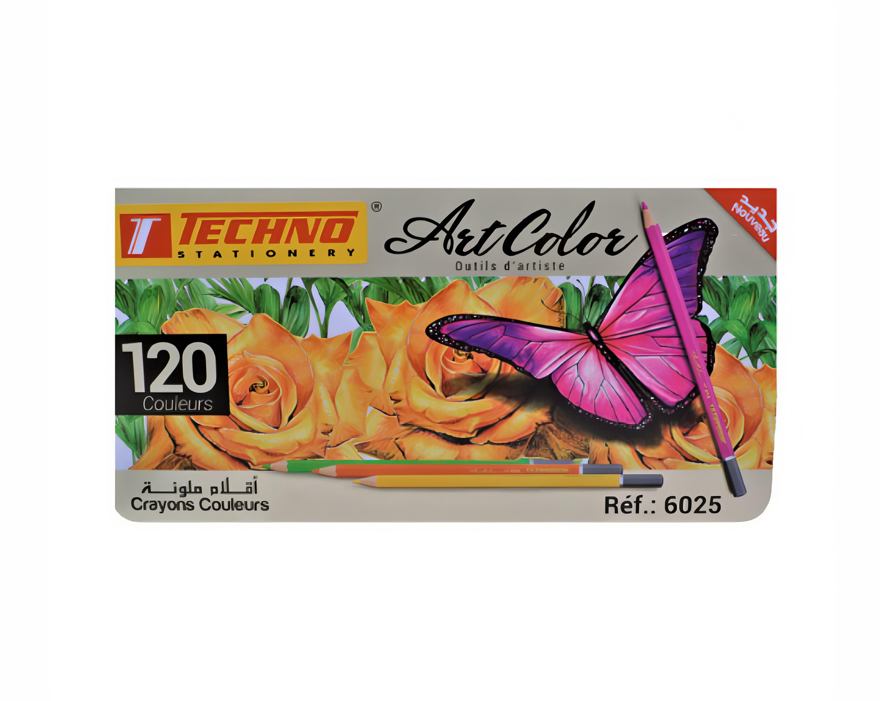 BOITE DE 120 CRAYONS DE COULEUR ART COLOR -TECHNO-
