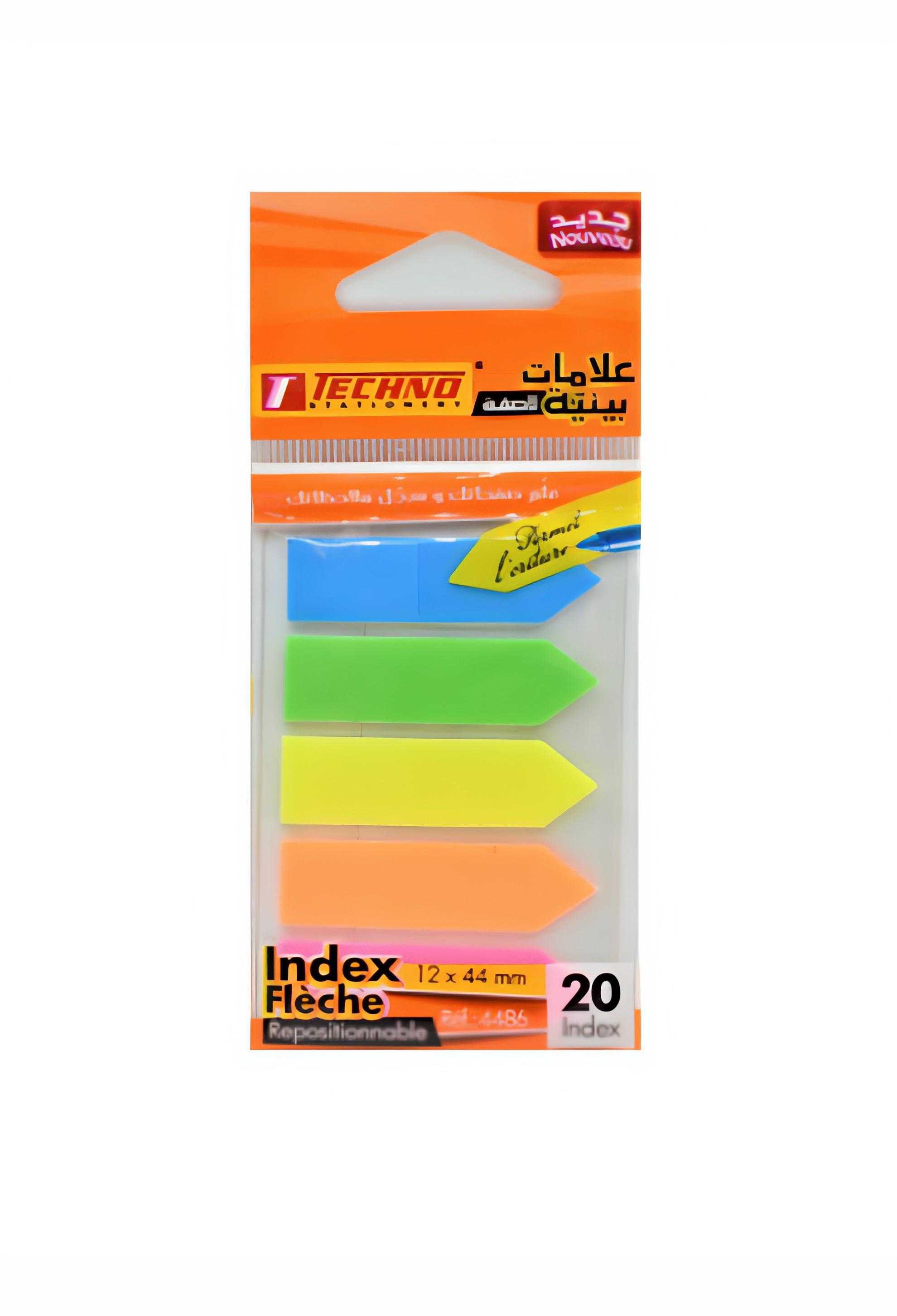 STICK NOTE INDEX FLECHE 12x44MM -TECHNO-