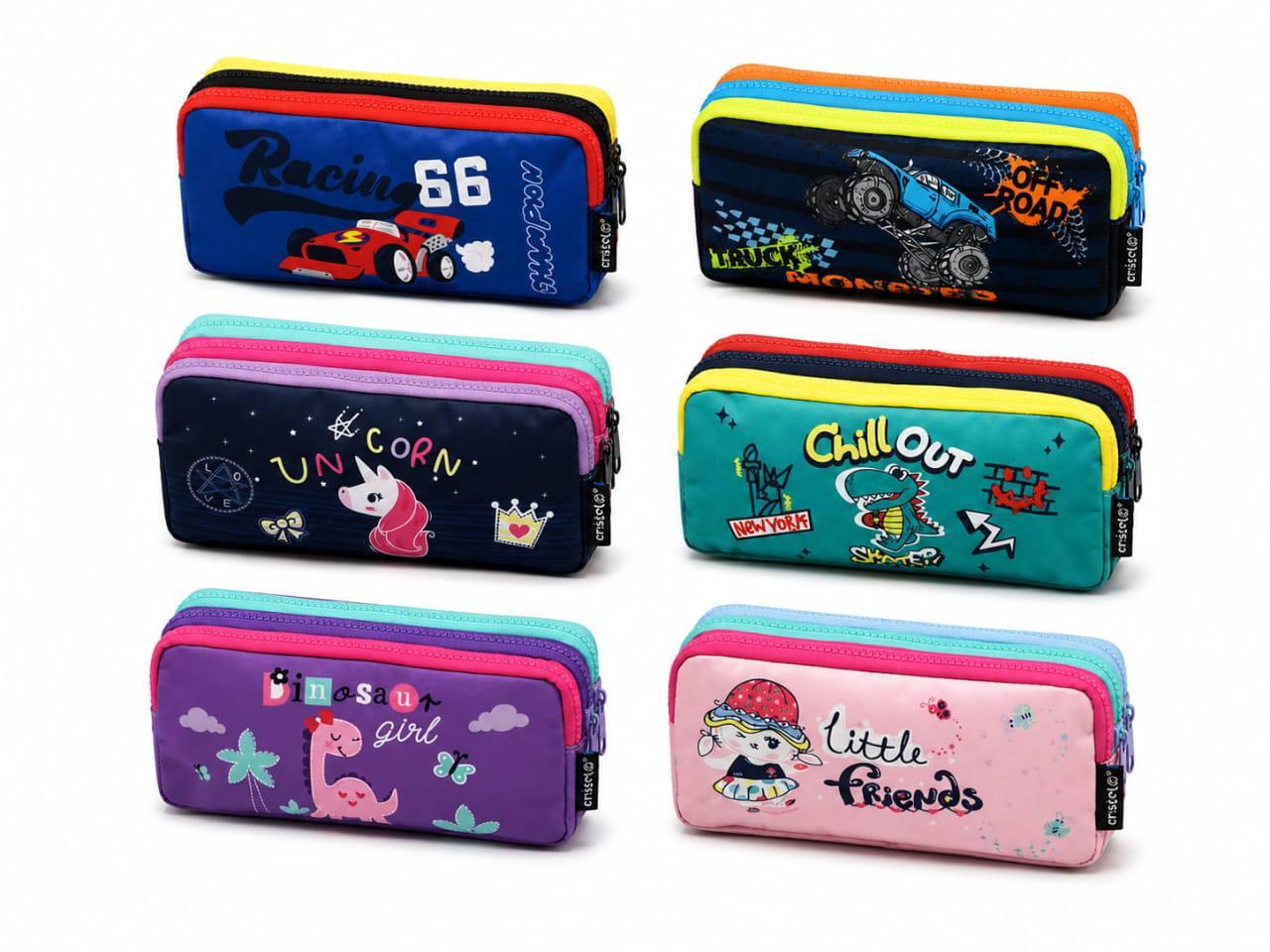 TROUSSE CRISTAL TROIS POCHES POUR ENFANT